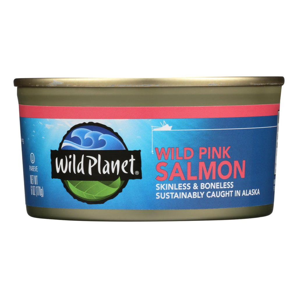 Wild Planet Wild Alaskan Pink Salmon - Case Of 12 - 6 Oz. - Lakehouse Foods