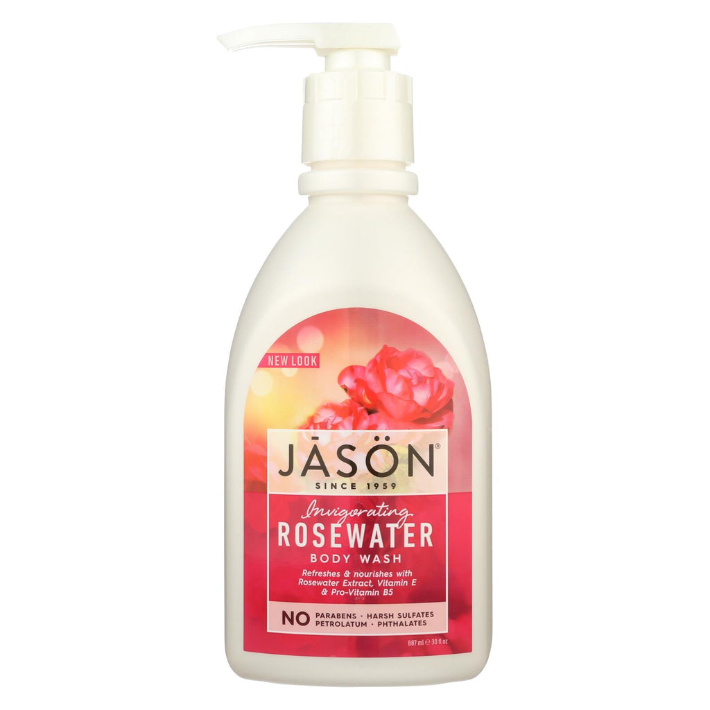 Jason Body Wash Pure Natural Invigorating Rosewater - 30 Fl Oz - Lakehouse Foods