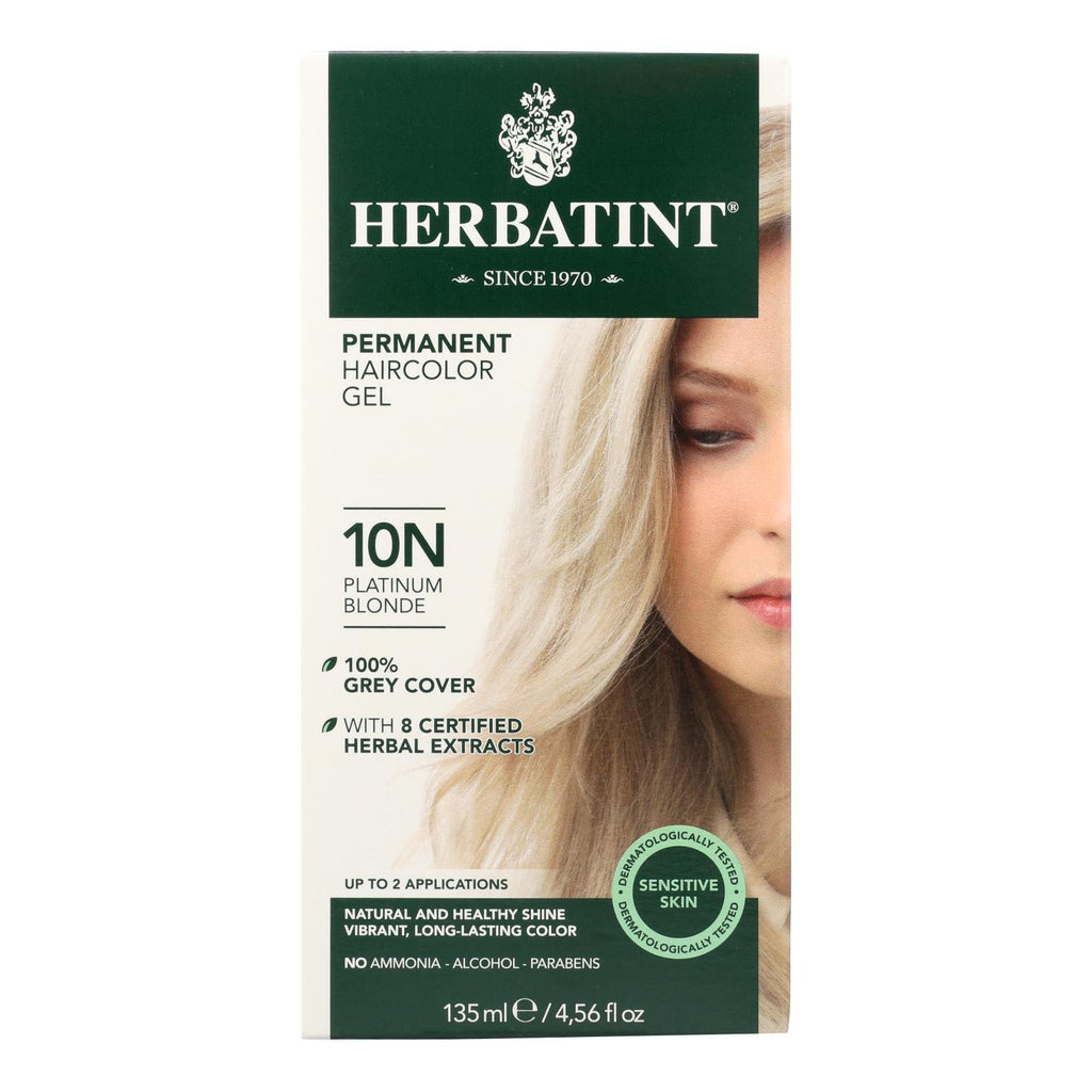 Herbatint Permanent Herbal Haircolour Gel 10n Platinum Blonde - 135 Ml - Lakehouse Foods