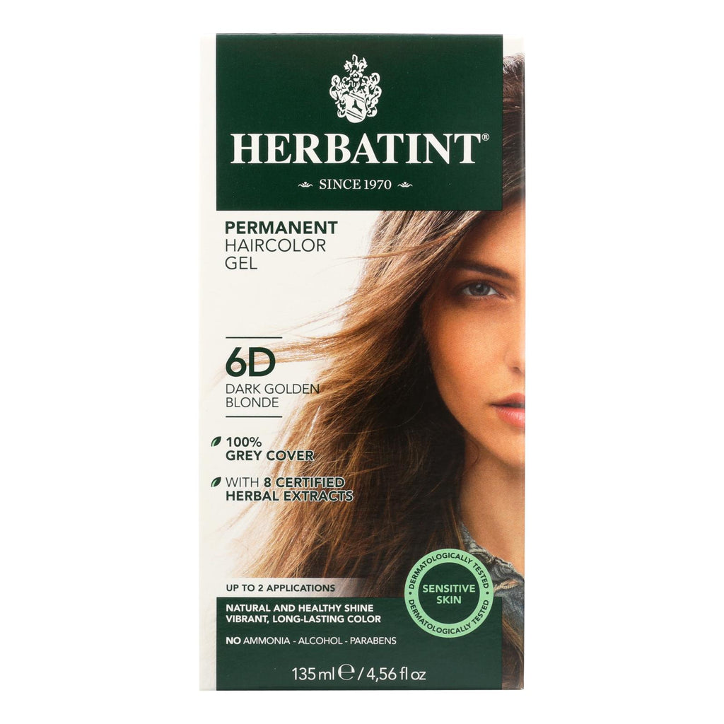 Herbatint Permanent Herbal Haircolour Gel 6d Dark Golden Blonde - 135 Ml - Lakehouse Foods