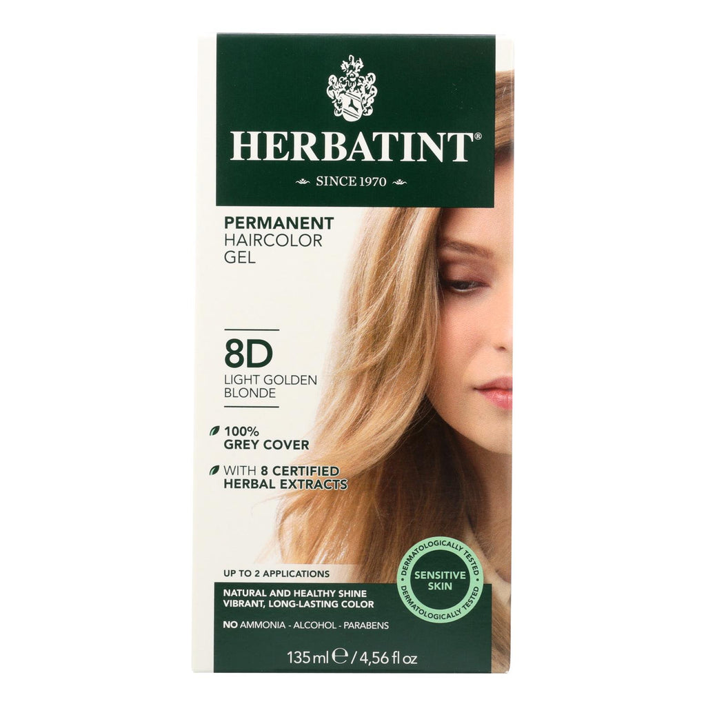 Herbatint Permanent Herbal Haircolour Gel 8d Light Golden Blonde - 135 Ml - Lakehouse Foods