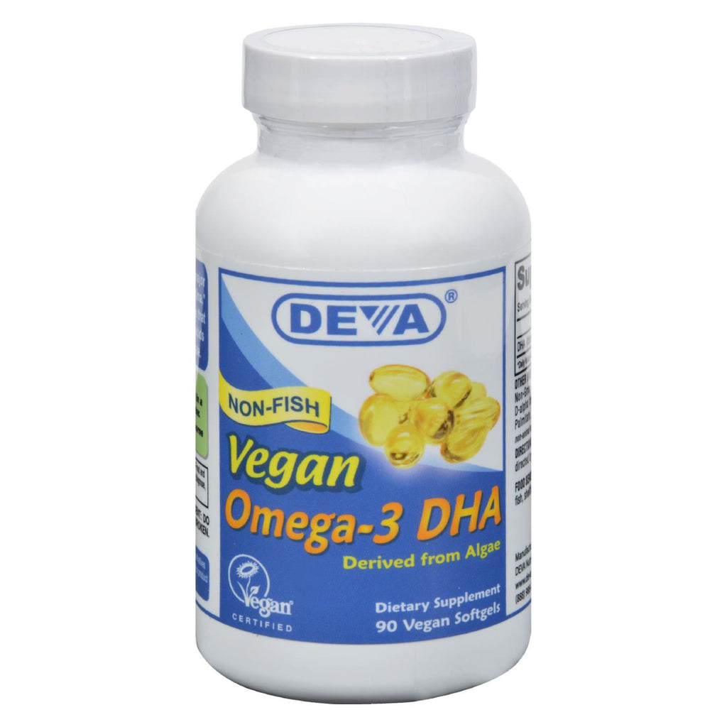Deva Vegan Vitamins - Omega-3 Dha - 90 Vegan Softgels - Lakehouse Foods