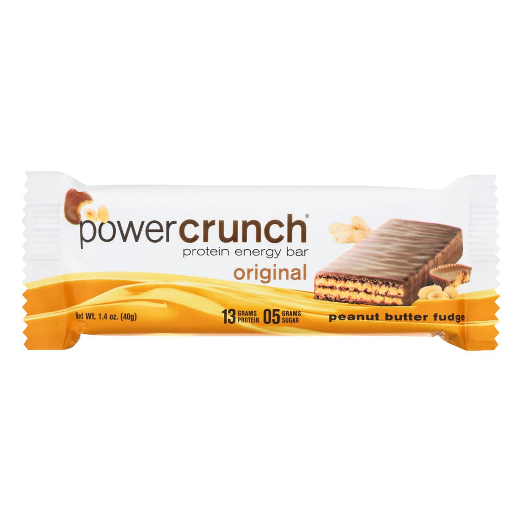 Power Crunch Bar - Peanut Butter Fudge - Case Of 12 - 1.4 Oz - Lakehouse Foods