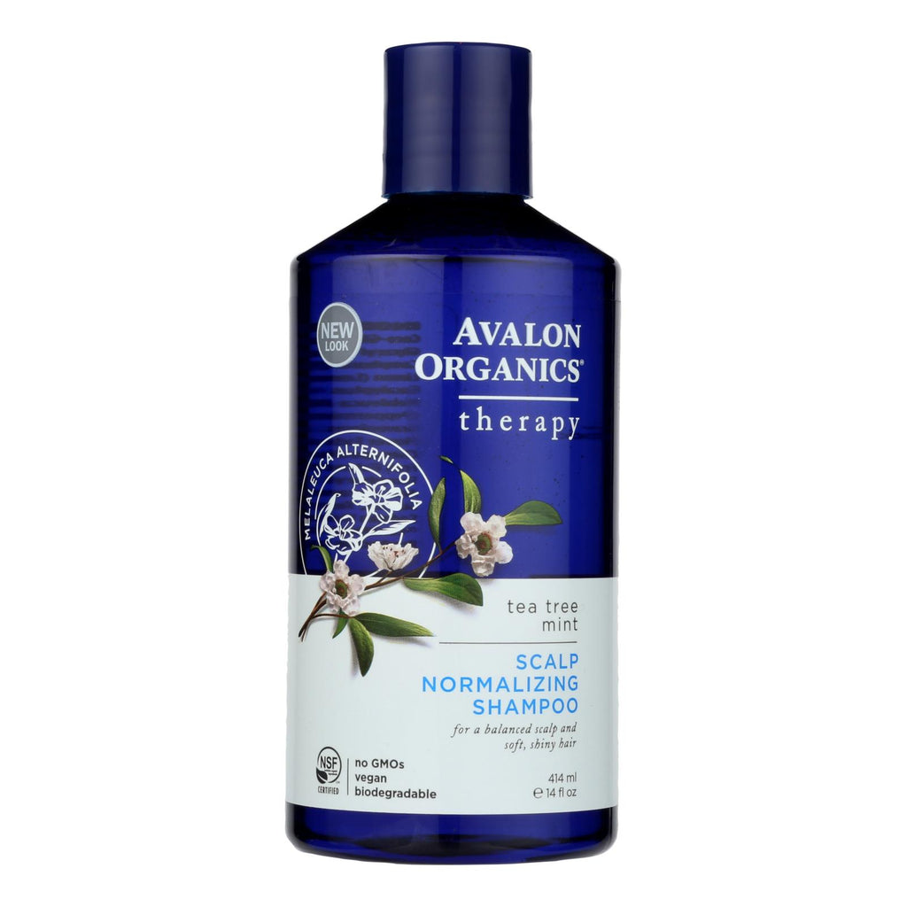 Avalon Organics Scalp Normalizing Shampoo Tea Tree Mint Therapy - 14 Fl Oz - Lakehouse Foods