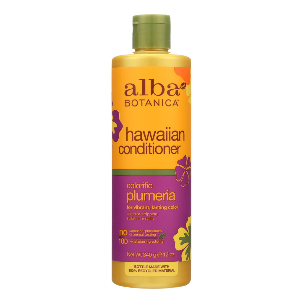 Alba Botanica - Hawaiian Hair Conditioner - Plumeria - 12 Fl Oz - Lakehouse Foods
