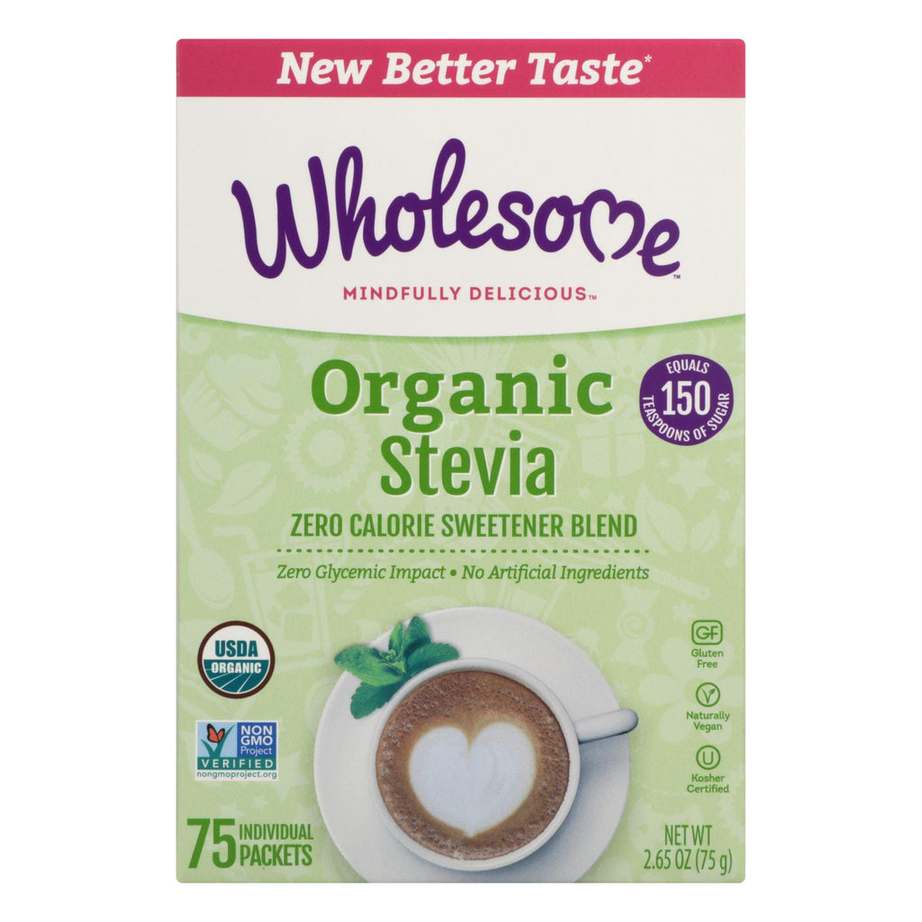 Wholesome Sweeteners Stevia - Organic - 75 Count - Case Of 6 - Lakehouse Foods