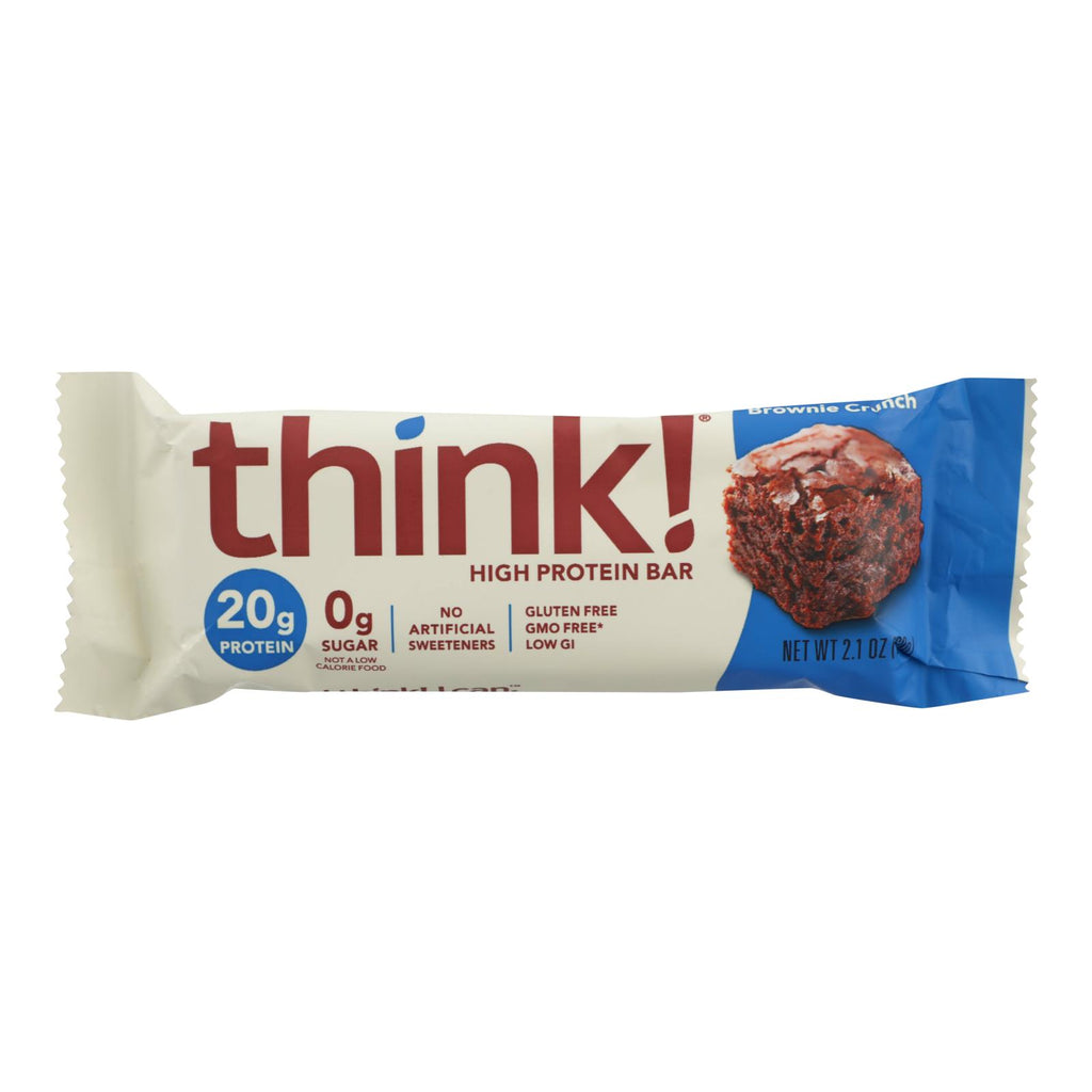Think Products Thin Bar - Brownie Crunch - Case Of 10 - 2.1 Oz - Lakehouse Foods