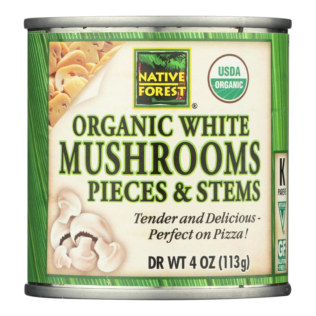 Native Forest Organic Mushrooms - Pieces And Stems - Case Of 12 - 4 Oz. - Lakehouse Foods