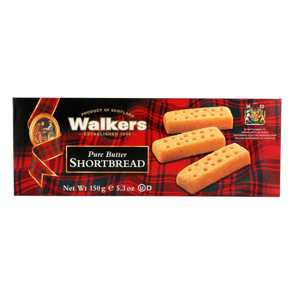 Walkers Shortbread - Pure Butter Fingers - Case Of 12 - 5.3 Oz. - Lakehouse Foods