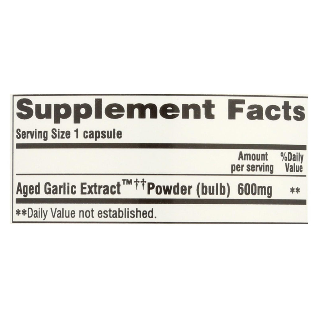 Kyolic - Aged Garlic Extract Cardiovascular Extra Strength Reserve - 60 Capsules - Lakehouse Foods