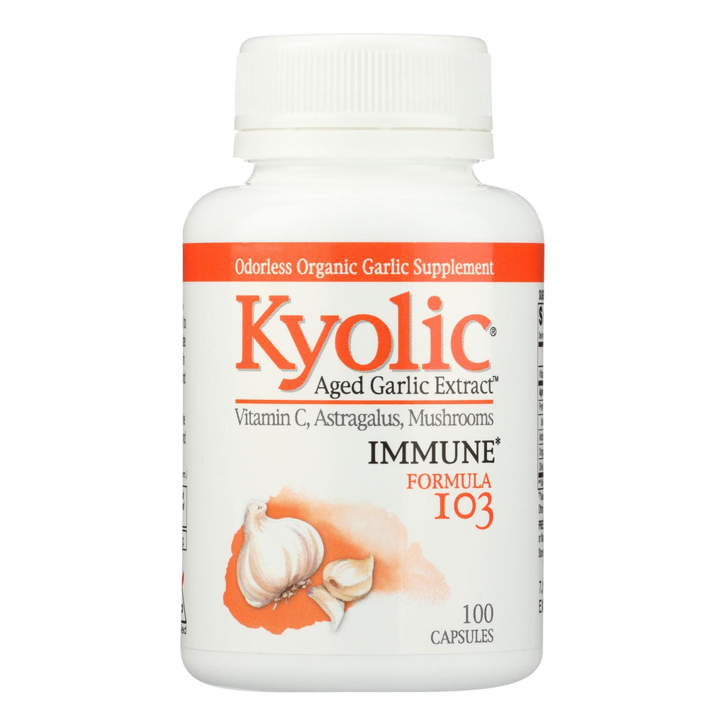 Kyolic - Aged Garlic Extract Immune Formula 103 - 100 Capsules - Lakehouse Foods