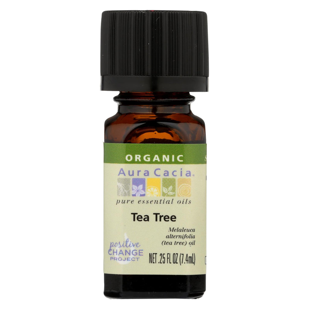 Aura Cacia - Organic Essential Oil - Tea Tree - .25 Oz - Lakehouse Foods
