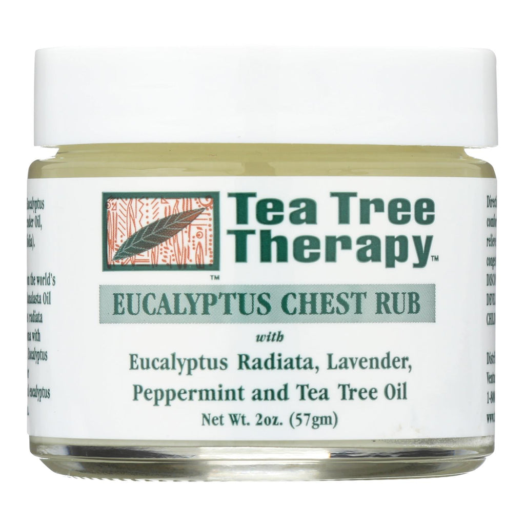 Tea Tree Therapy Eucalyptus Chest Rub Eucalyptus Australiana Lavender Peppermint And Tea Tree Oil - 2 Oz - Lakehouse Foods