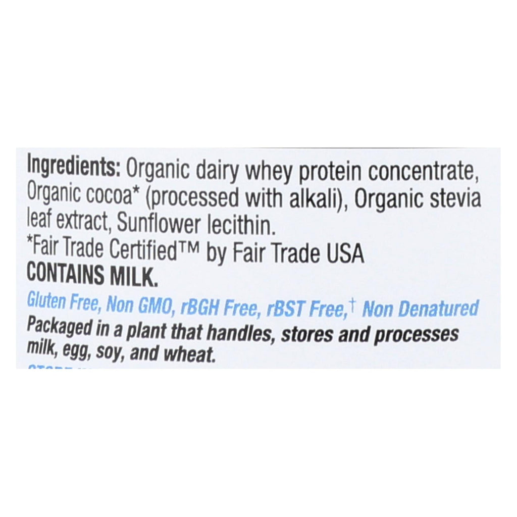 Teras Whey Protein Powder - Whey - Organic - Fair Trade Certified Dark Chocolate Cocoa - 12 Oz - Lakehouse Foods