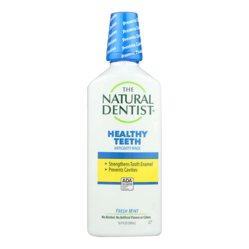 Natural Dentist Healthy Teeth And Gums Anticavity Fluoride Rinse - Fresh Mint - 16.9 Oz - Lakehouse Foods
