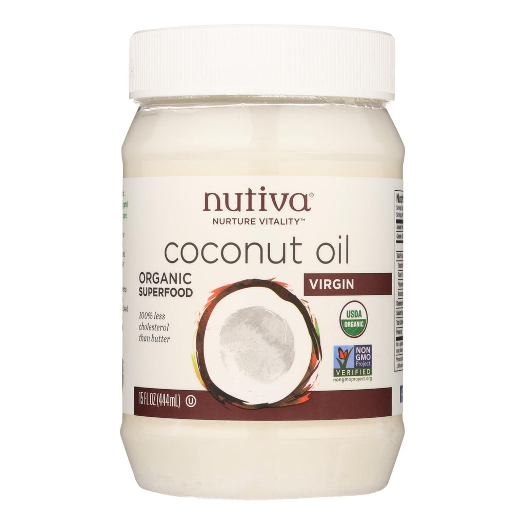 Nutiva Virgin Coconut Oil Organic - 15 Fl Oz - Lakehouse Foods