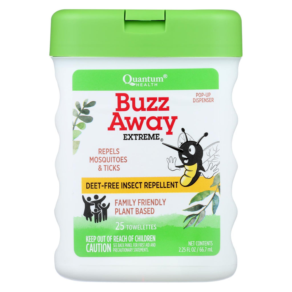 Quantum Buzz Away Extreme Repellent Pop-up Towelette Dispenser - 25 Towelettes - Lakehouse Foods