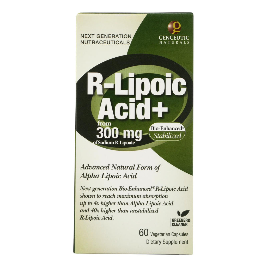 Genceutic Naturals R-lipoic Acid Plus - 300 Mg - 60 Vcaps - Lakehouse Foods