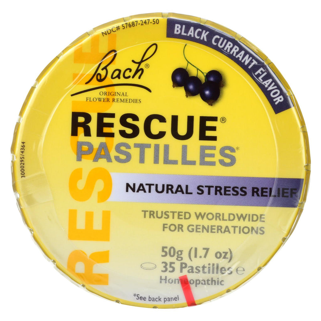 Bach Flower Remedies Rescue Pastilles Black Currant - 1.7 Oz - Case Of 12 - Lakehouse Foods