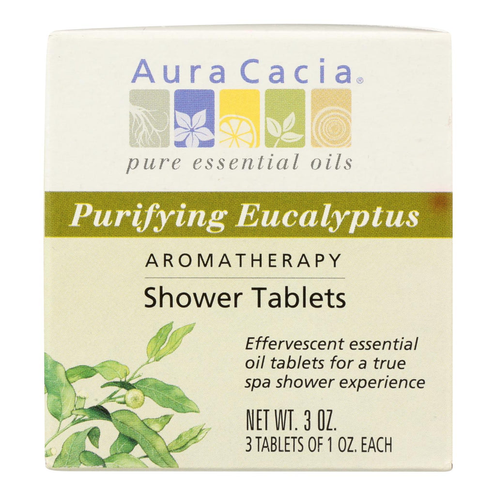 Aura Cacia - Purifying Aromatherapy Shower Tablets Eucalyptus - 3 Tablets - Lakehouse Foods