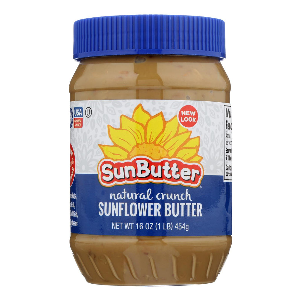 Sunbutter Sunflower Butter - Natural Crunch - Case Of 6 - 16 Oz. - Lakehouse Foods