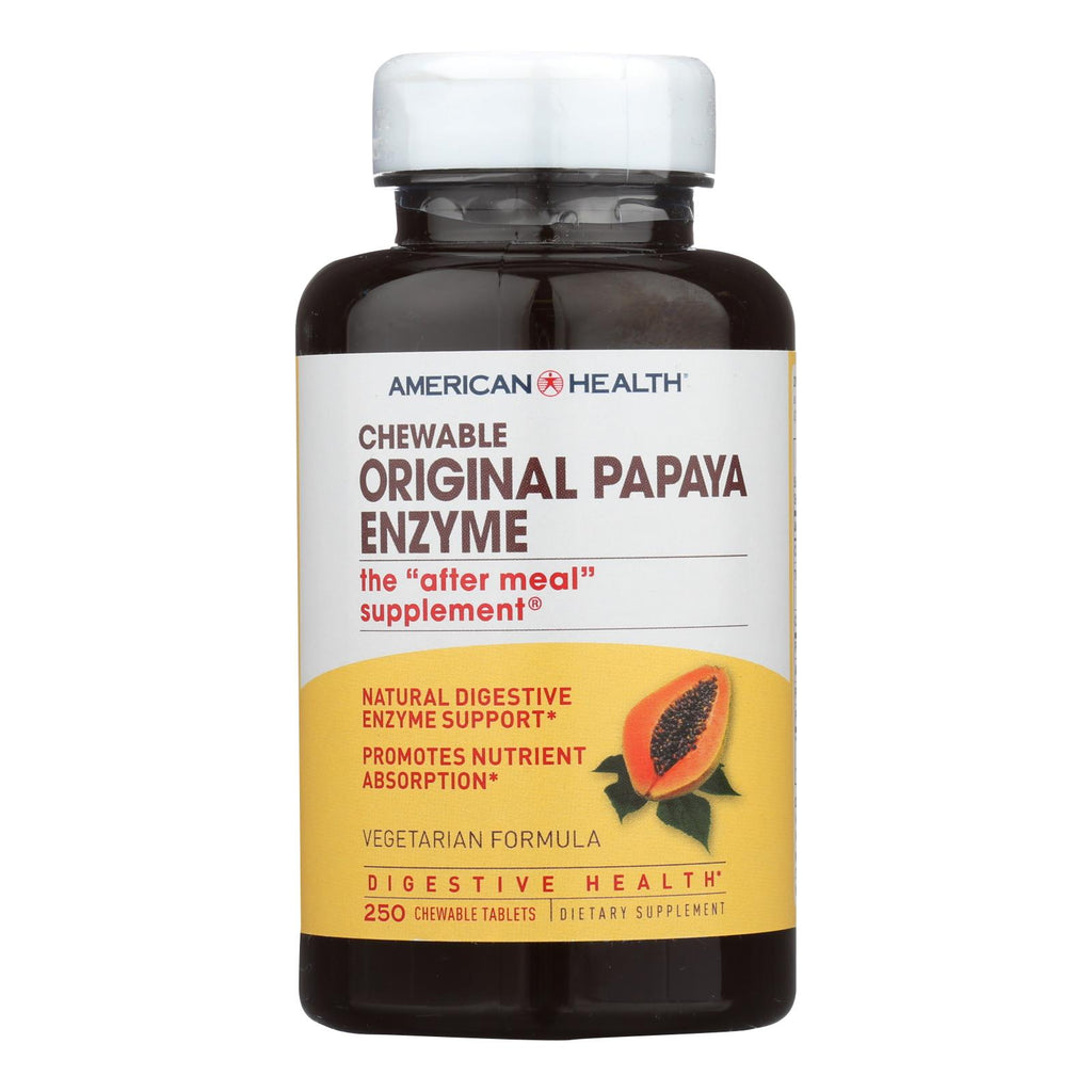 American Health - Original Papaya Enzyme Chewable - 250 Tablets - Lakehouse Foods