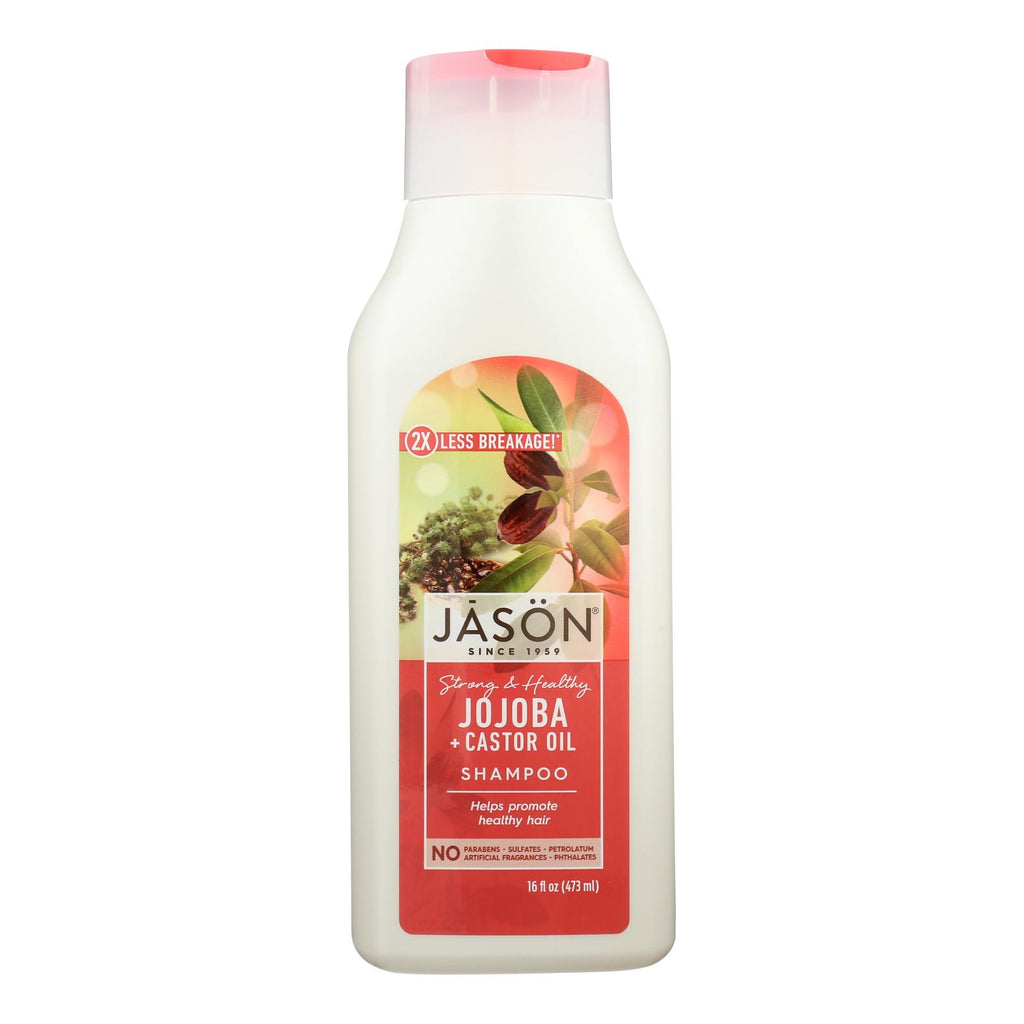 Jason Pure Natural Shampoo Long And Strong Jojoba - 16 Fl Oz - Lakehouse Foods