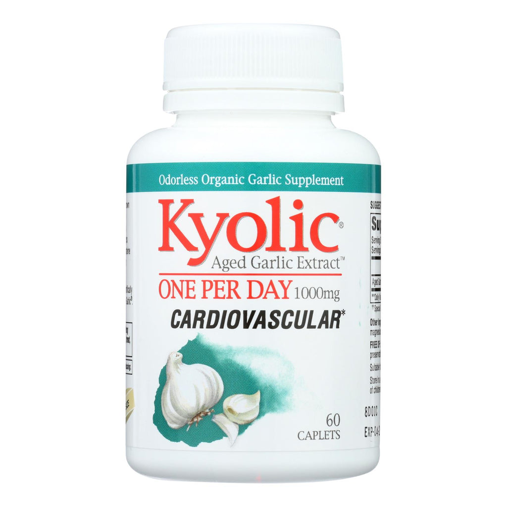 Kyolic - Aged Garlic Extract One Per Day Cardiovascular - 1000 Mg - 60 Caplets - Lakehouse Foods