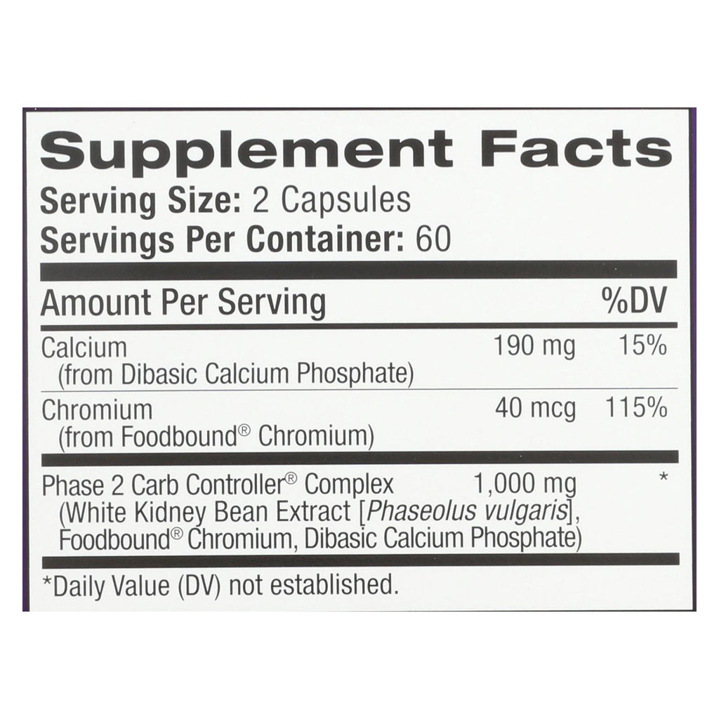 Natrol White Kidney Bean Carb Intercept - 120 Capsules - Lakehouse Foods