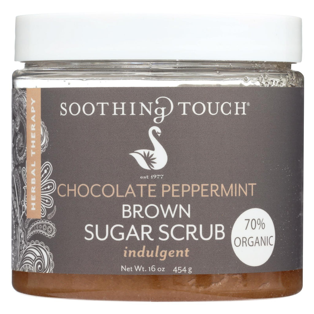 Soothing Touch Brown Sugar Scrub - Chocolate-peppermint - 16 Oz - Lakehouse Foods