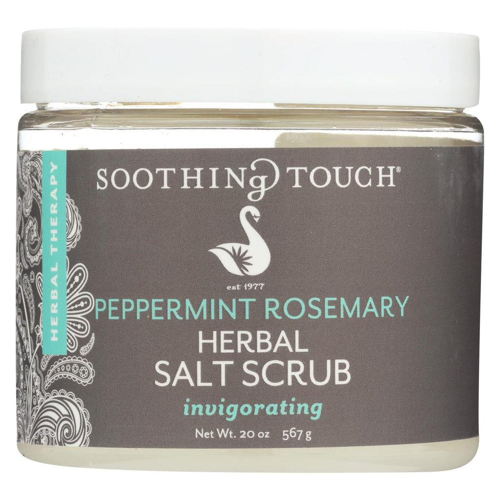 Soothing Touch Salt Scrub - Peppermint-rosemary - 20 Oz - Lakehouse Foods