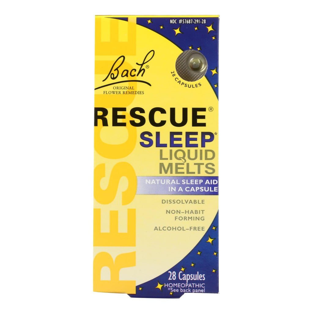 Bach Flower Remedies Rescue Sleep Liquid Melts - 28 Capsules - Lakehouse Foods