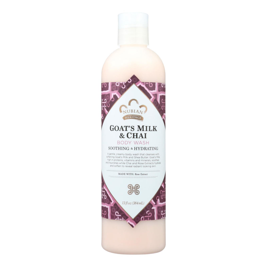 Nubian Heritage Body Wash Goat's Milk And Chai - 13 Fl Oz - Lakehouse Foods