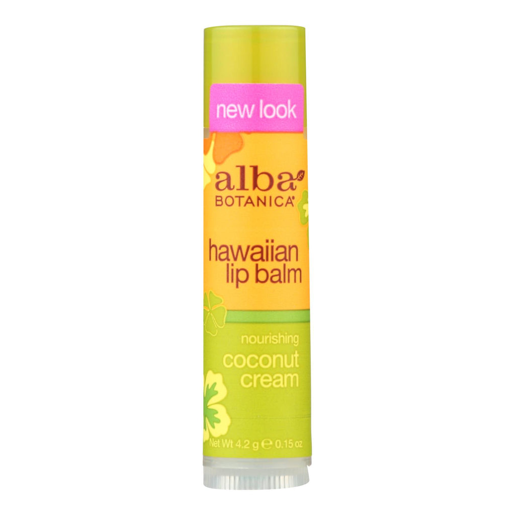 Alba Botanica - Lip Balm - Coconut Cream - Case Of 24 - .15 Oz - Lakehouse Foods