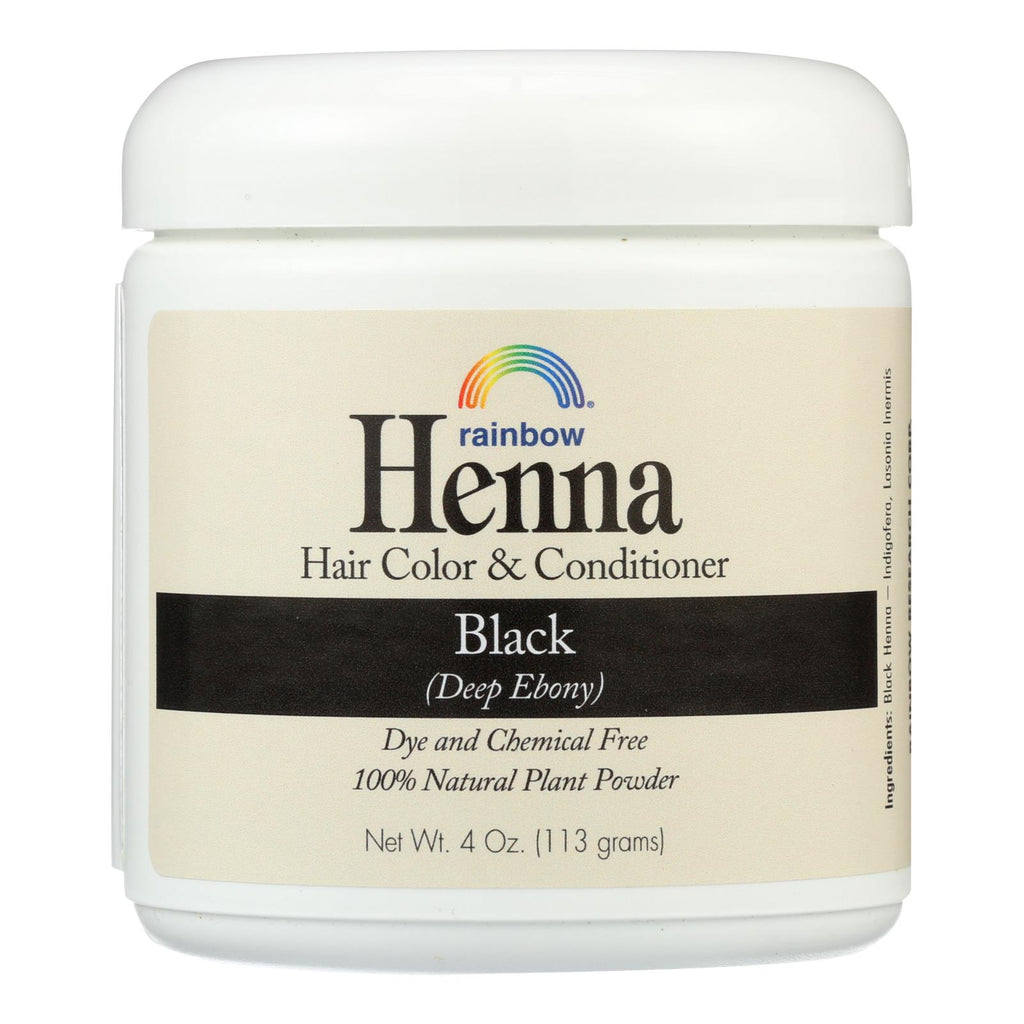 Rainbow Research Henna Hair Color And Conditioner Persian Black Deep Ebony - 4 Oz - Lakehouse Foods