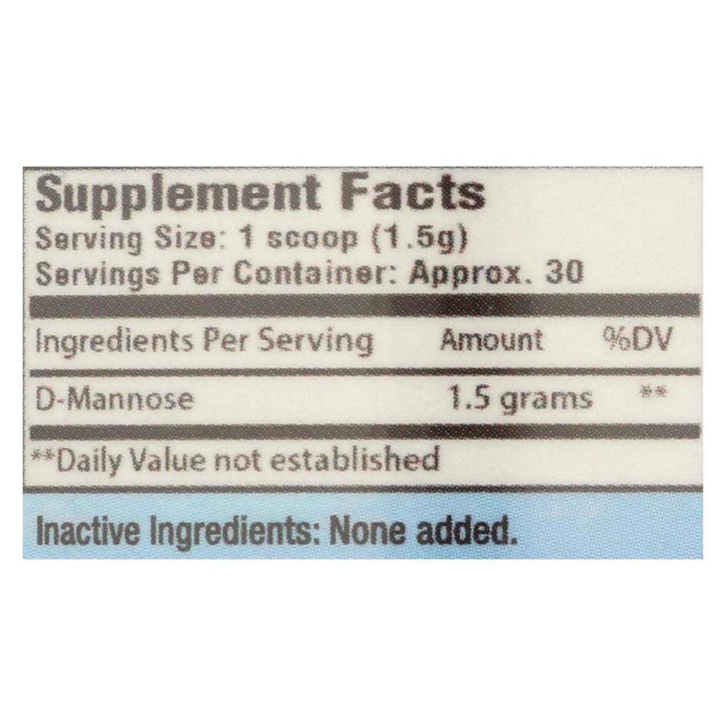 Cleartract D-mannose Formula Powder - 50 G - Lakehouse Foods