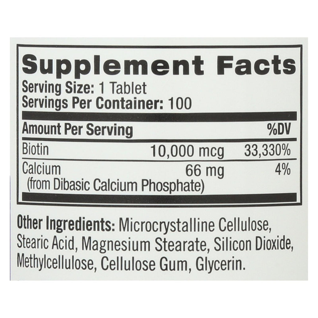 Natrol Biotin - 10000 Mcg - 100 Tablets - Lakehouse Foods