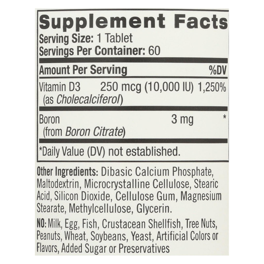 Natrol Vitamin D3 - 10000 Iu - 60 Tablets - Lakehouse Foods