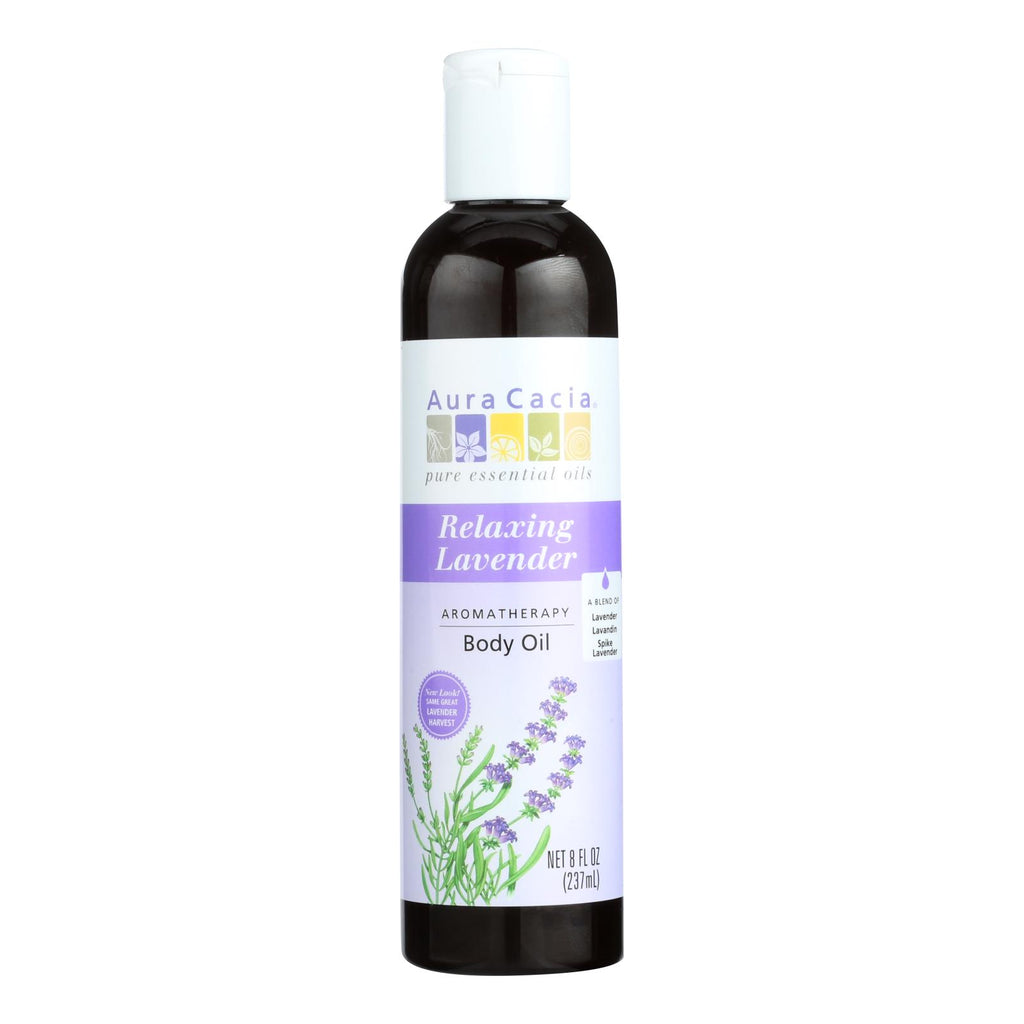 Aura Cacia - Aromatherapy Body Oil Lavender Harvest - 8 Fl Oz - Lakehouse Foods