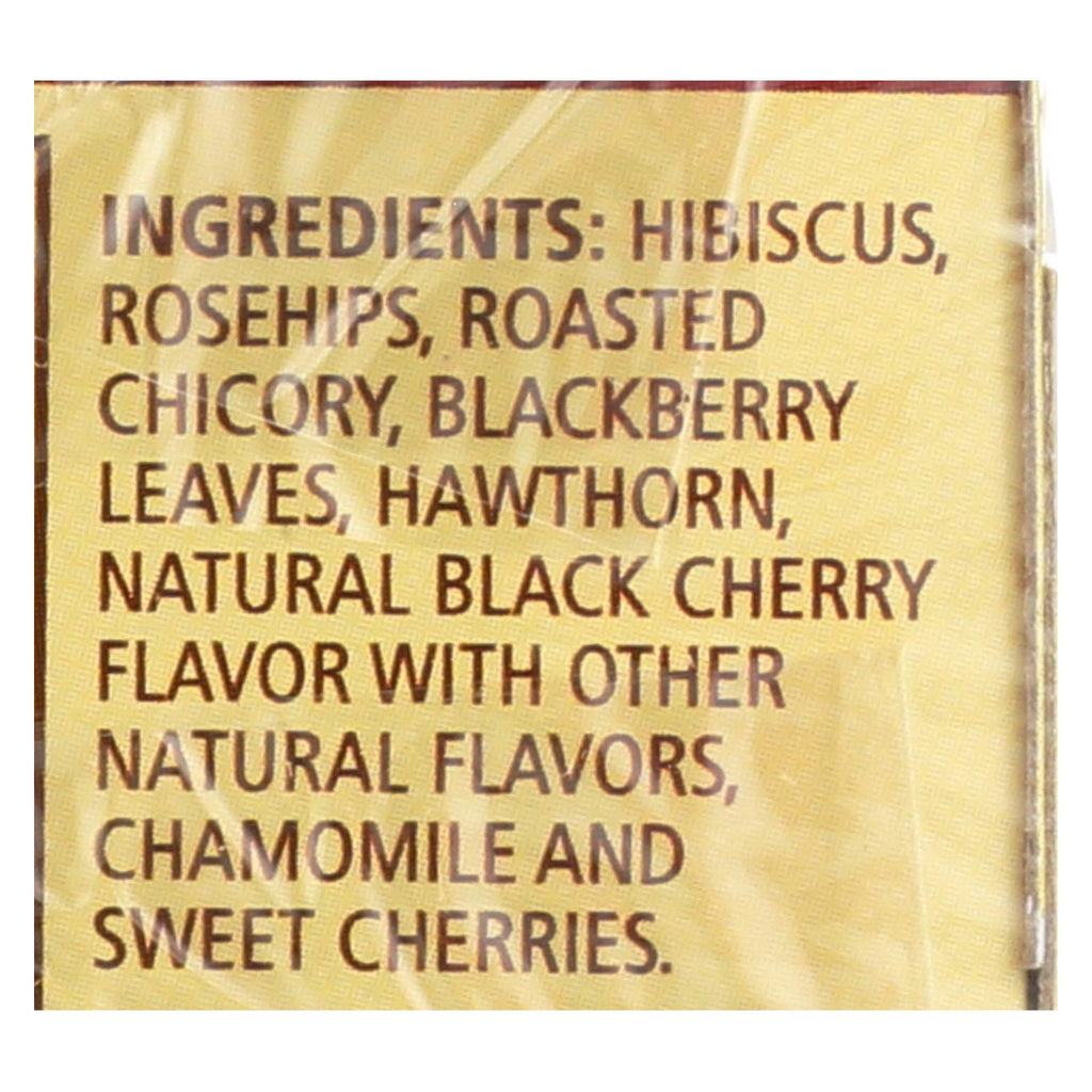 Celestial Seasonings Herbal Tea Caffeine Free Black Cherry Berry - 20 Tea Bags - Case Of 6 - Lakehouse Foods