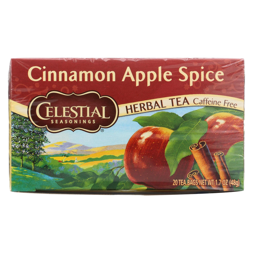 Celestial Seasonings Herbal Tea Caffeine Free Cinnamon Apple Spice - 20 Tea Bags - Case Of 6 - Lakehouse Foods
