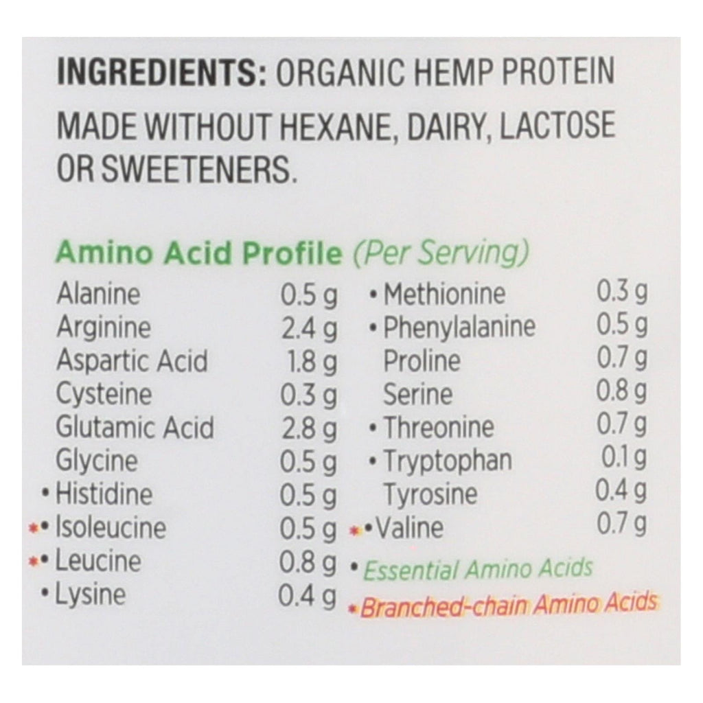 Nutiva Organic Hemp Protein - 16 Oz - Lakehouse Foods