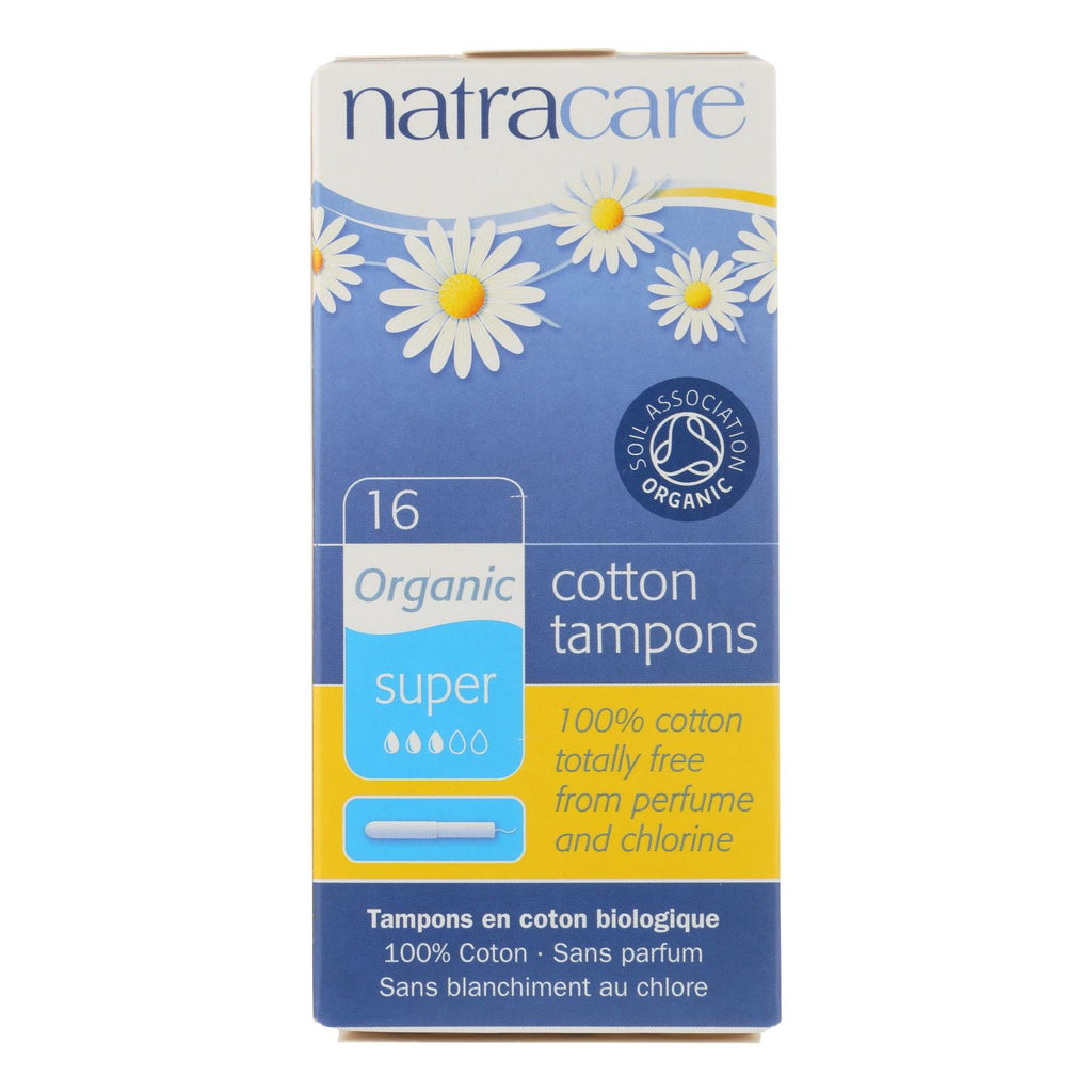 Natracare 100% Organic Cotton Tampons Super W-applicator - 16 Tampons - Lakehouse Foods
