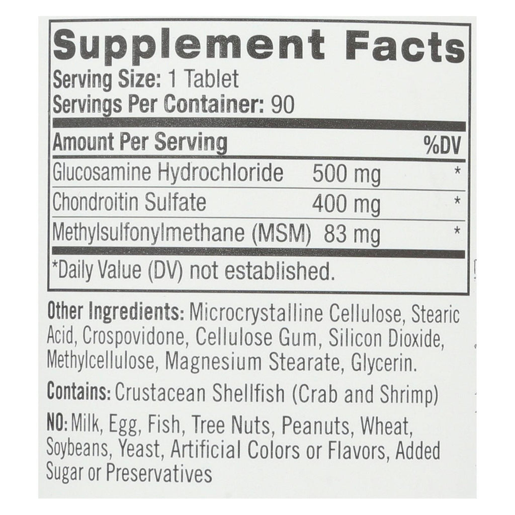 Natrol Glucosamine Chondroitin And Msm - 90 Tablets - Lakehouse Foods