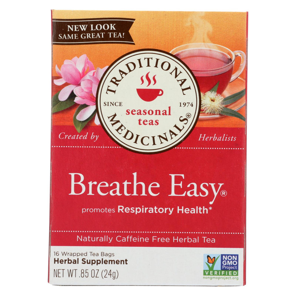 Traditional Medicinals Breathe Easy Herbal Tea - 16 Tea Bags - Case Of 6 - Lakehouse Foods