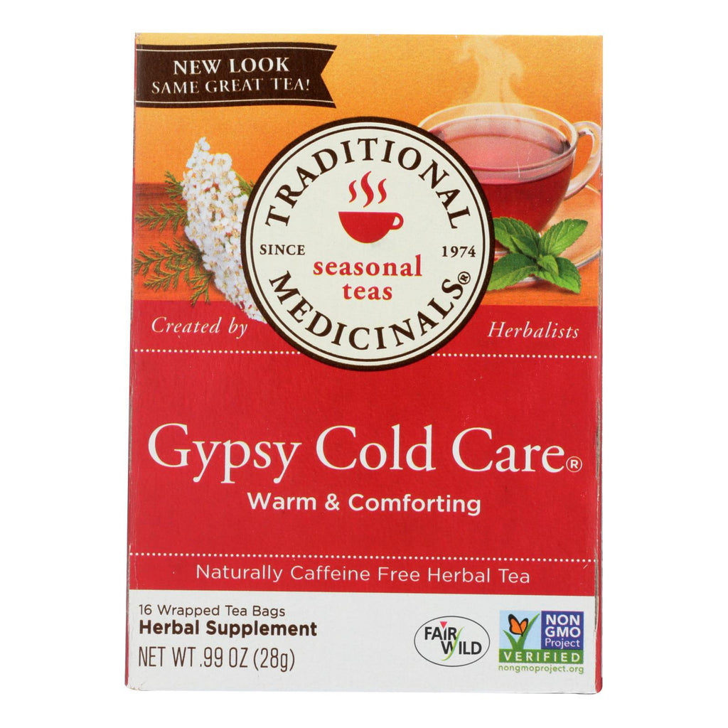 Traditional Medicinals Gypsy Cold Care Herbal Tea - 16 Tea Bags - Case Of 6 - Lakehouse Foods