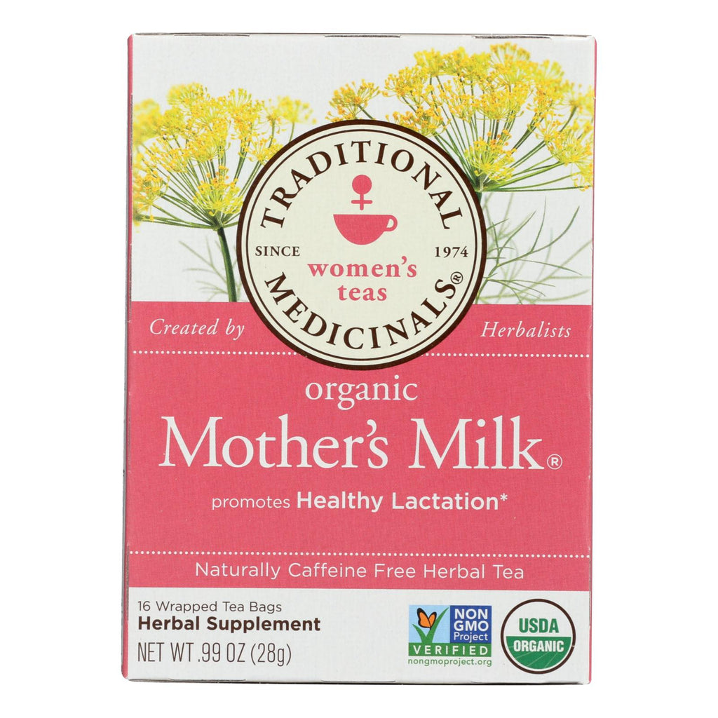 Traditional Medicinals Organic Mother's Milk Herbal Tea - 16 Tea Bags - Case Of 6 - Lakehouse Foods
