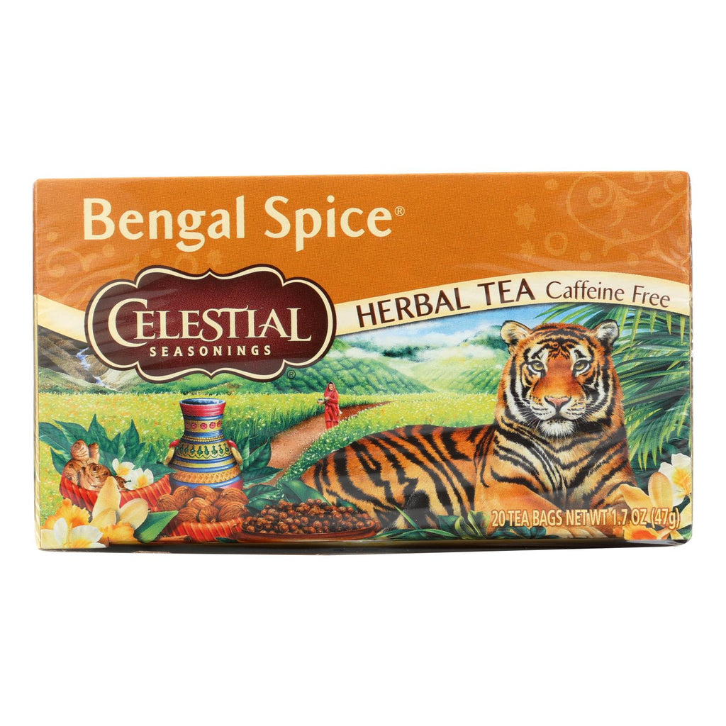 Celestial Seasonings Herbal Tea Caffeine Free Bengal Spice - 20 Tea Bags - Case Of 6 - Lakehouse Foods