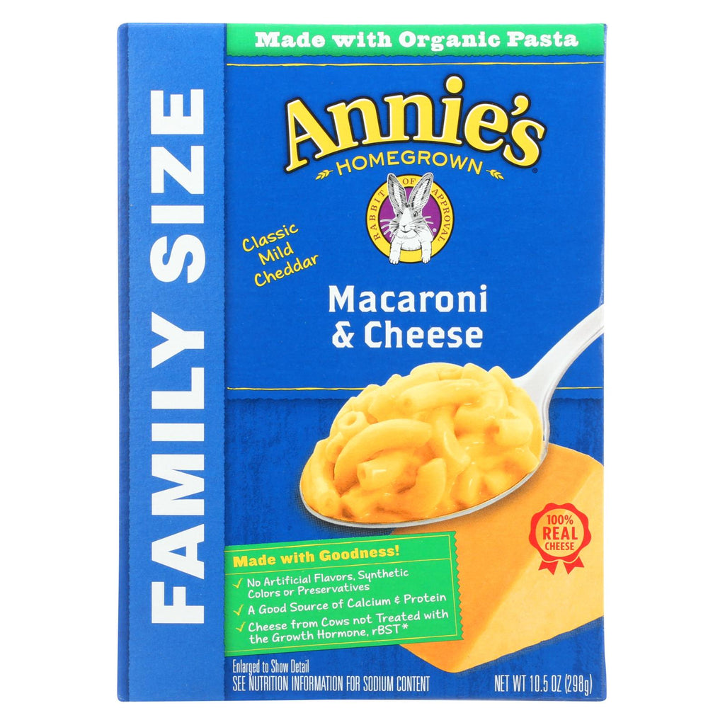 Annie's Homegrown Classic Family Size Macaroni And Cheese - Case Of 6 - 10.5 Oz. - Lakehouse Foods