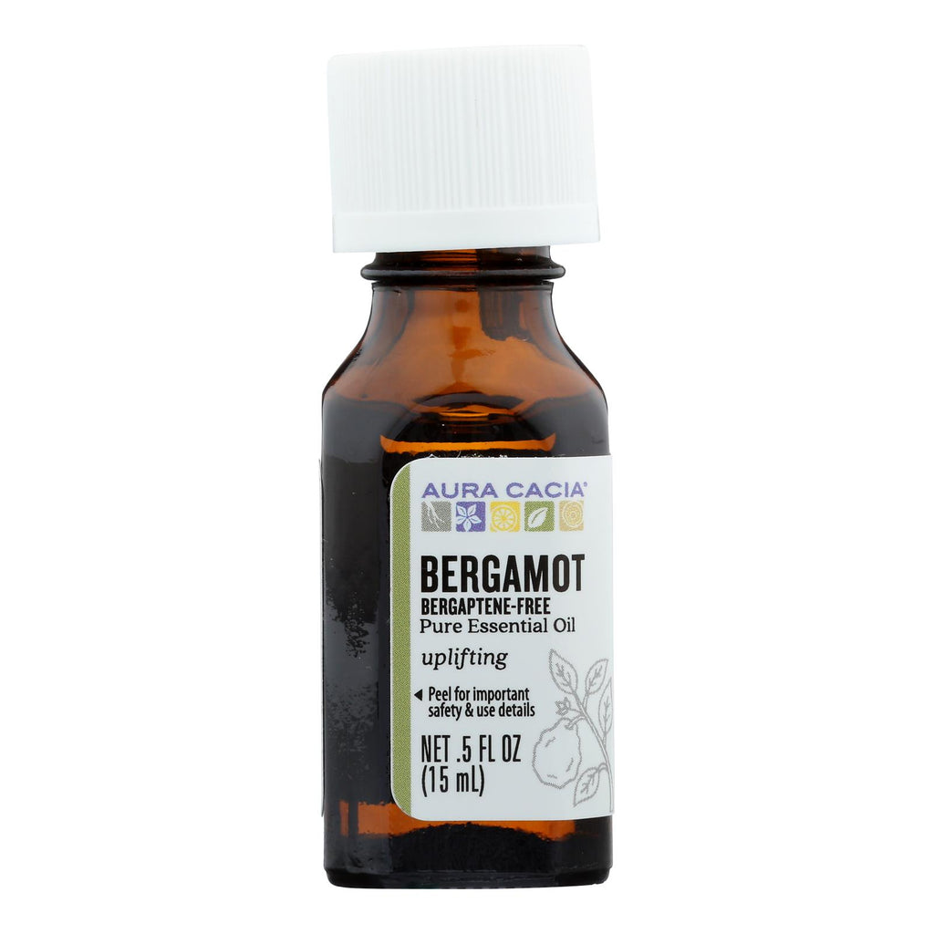 Aura Cacia - Pure Essential Oil Bergamot - 0.5 Fl Oz - Lakehouse Foods